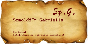 Szmolár Gabriella névjegykártya