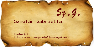 Szmolár Gabriella névjegykártya