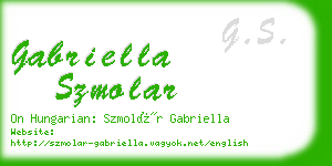 gabriella szmolar business card